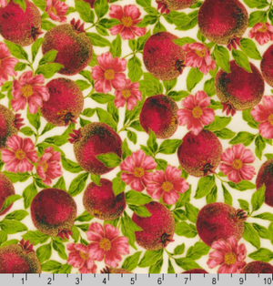 Nature's Harvest - Fruit Florals Ivory Metallic