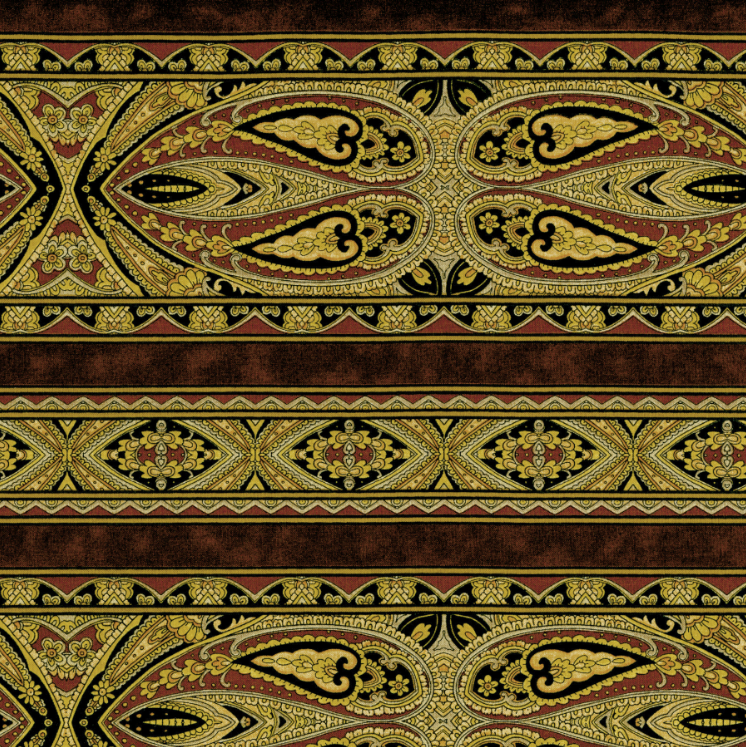 Casablanca Border - Brown - RJR Fabrics