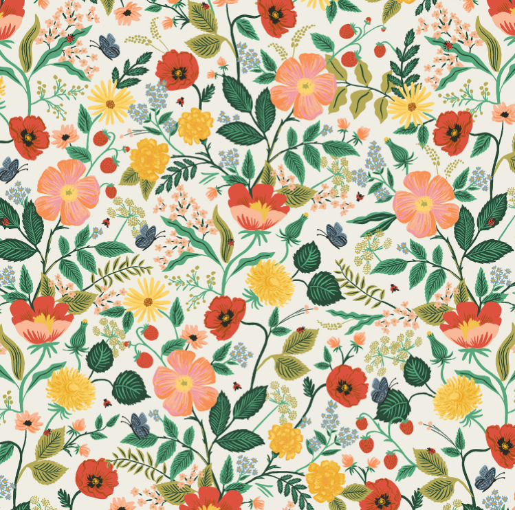 Camont - Poppy Fields - Cream Fabric