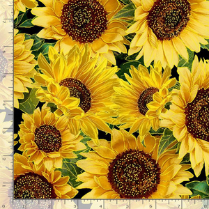 Autumn Leaves - Packed Metallic Sunflowers