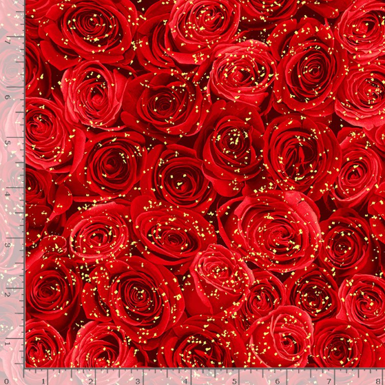 Gilded Rose - Packed Gilded Red Metallic Roses