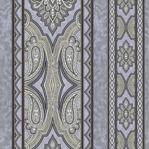 RJR Fabrics - Aruba Border Gray Taupe Fabric