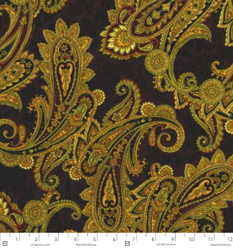 Casablanca Paisley Brown Fabric by RJR