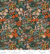 Meadow - Black Multi Unbleached Canvas Metallic Yardage