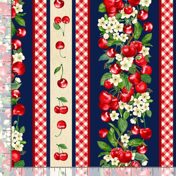 Cherry Pie - 11" Stripe by Timeless Treasures