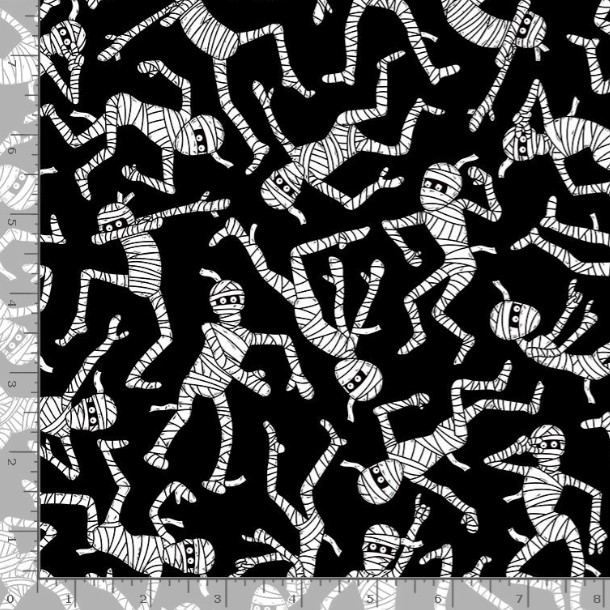 Creep It Real - Dancing Mummies Fabric