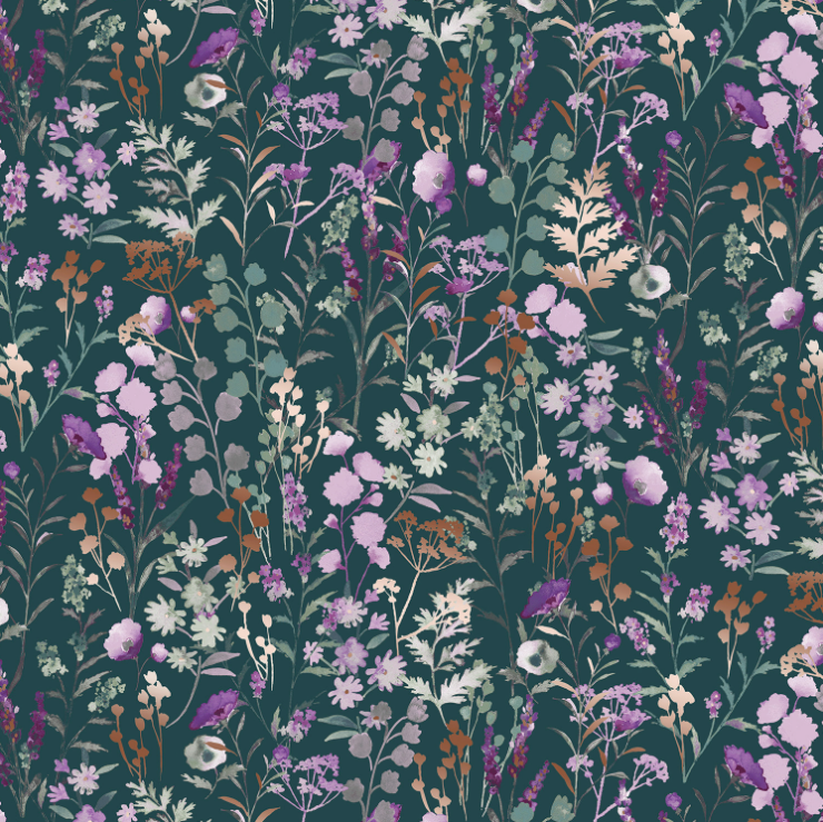 Lilac and Sage - Wildflowers Basil Copper Pearl