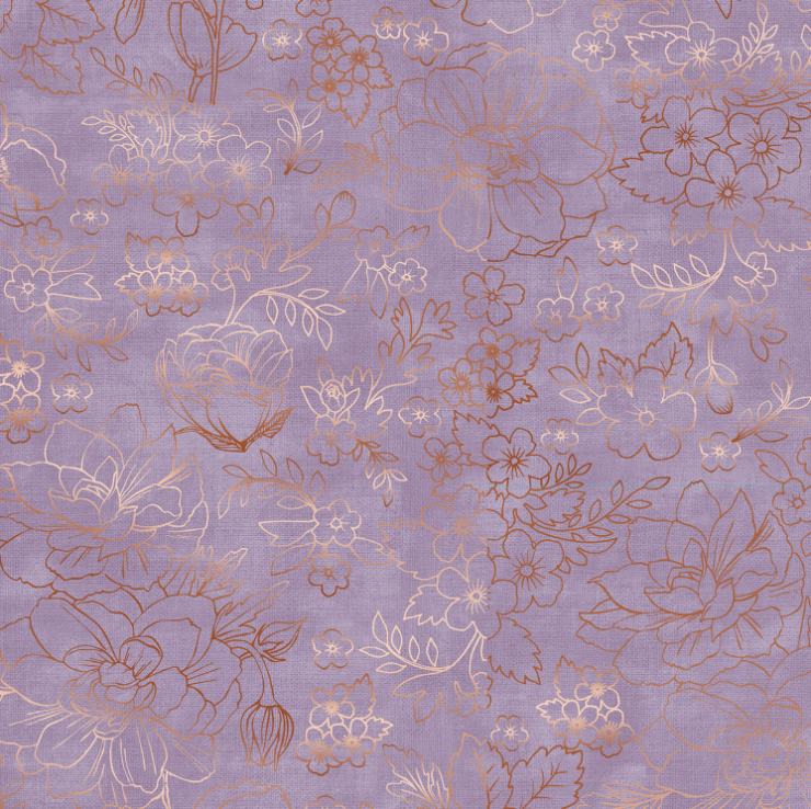 Lilac and Sage - Toile Lavender Copper Pearl