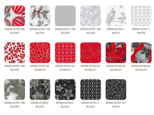 Holiday Flourish 15 Scarlet Colorstory Charm Pack