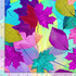 Neon Nature - Bright Painted Leaves Fabric