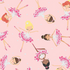 Tossed Ballerinas In Pink Tutus Fabric