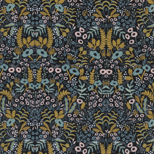 Menagerie - Tapestry Midnight Cotton Metallic