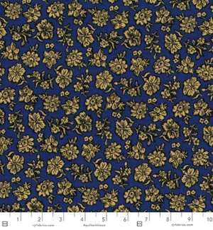 RJR Fabric - River Song - Shadow Flower Navy