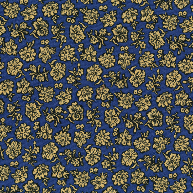 RJR Fabric - River Song - Shadow Flower Navy