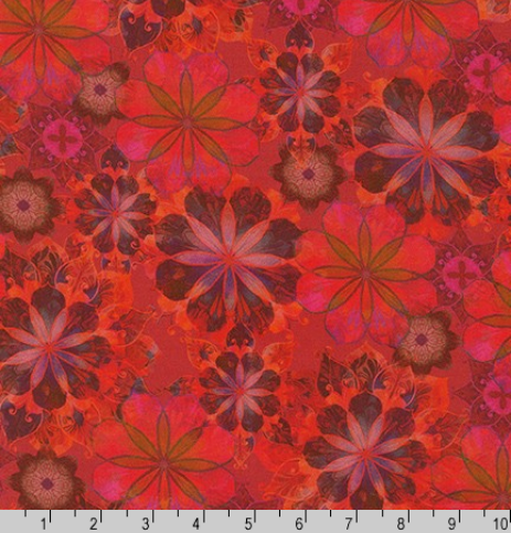 Robert Kaufman - Venice - Florals Red Fabric