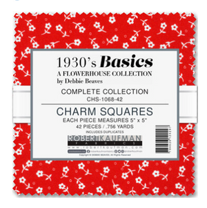 Kaufman - Flowerhouse 1930's Basics Charm Pack