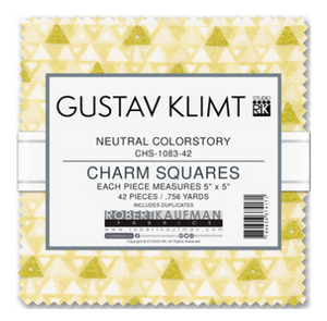 Gustav Klimt Neutral Colorstory Charm Pack