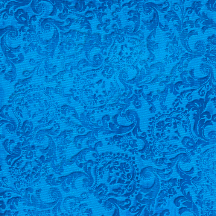 Maison - Embossed Scroll Blue by Jinny Beyer