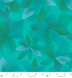 RJR - Playa Palms Teal Fabric by Jinny Beyer