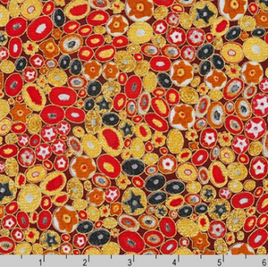 Robert Kaufman - Gustav Klimt Red Gold Metallic