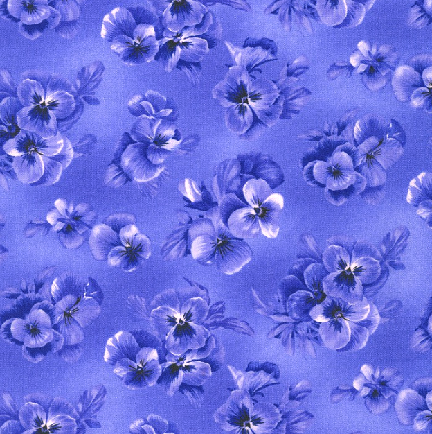 Flowerhouse - Brightly So - Tonal Floral Blue