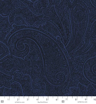 Floral Fantasy Paisley Glacier by Jinny Beyer