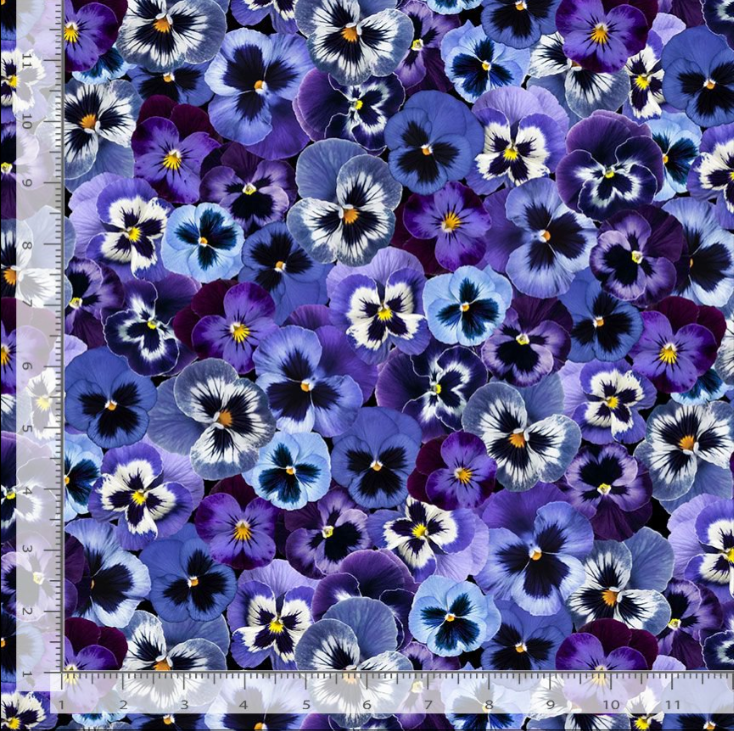 Pansy Paradise - Packed Pansy Fabric