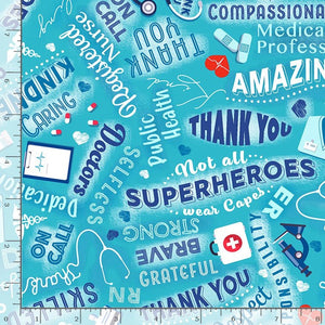 Everyday Heroes - Medical Heroes fabric by Timeless Treasures