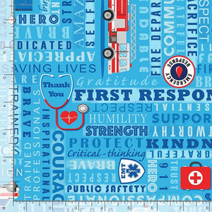 Everyday Heroes - First Responders fabric by Timeless Treasures