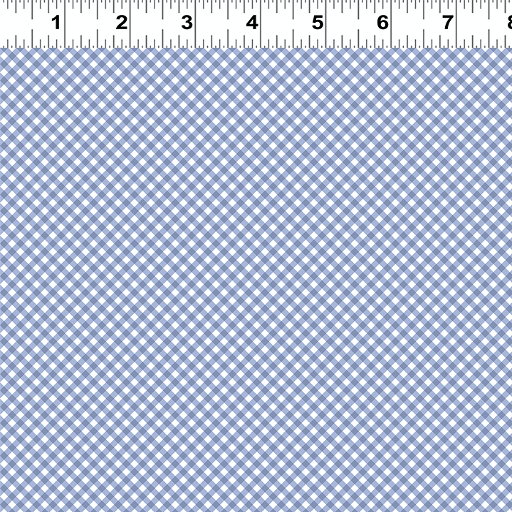 Daisy, Daisy Gingham Dark Periwinkle by Clothworks