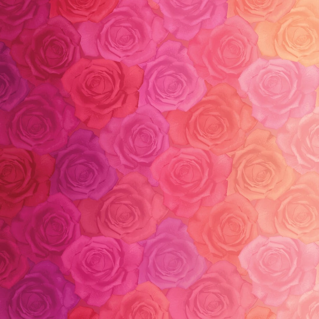 Moda - Gradients Digitally Printed Roses Reds