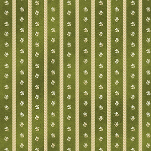 Liberty Hill Twill Daisy Stripe Green Benartex