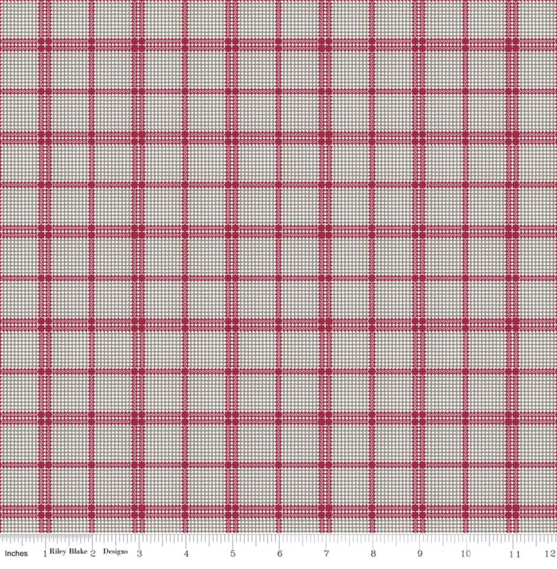 Rustic Romance - Plaid Gray Yardage