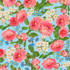 Farmhouse Rose Floral on Blue by Robert Kaufman AWHD-18602-4 BLUE