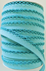 Crotchet Edge Double Fold Bias Solid Turquoise Tape 