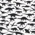 Alphabetosaurus - Black Dinosaurs on White by Robert Kaufman