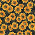 Autumn Beauties - Sunflowers Black Metallic Yardage