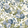 Blue Symphony Garden Cream 7788M-07 by Benartex | Designer Fabrics