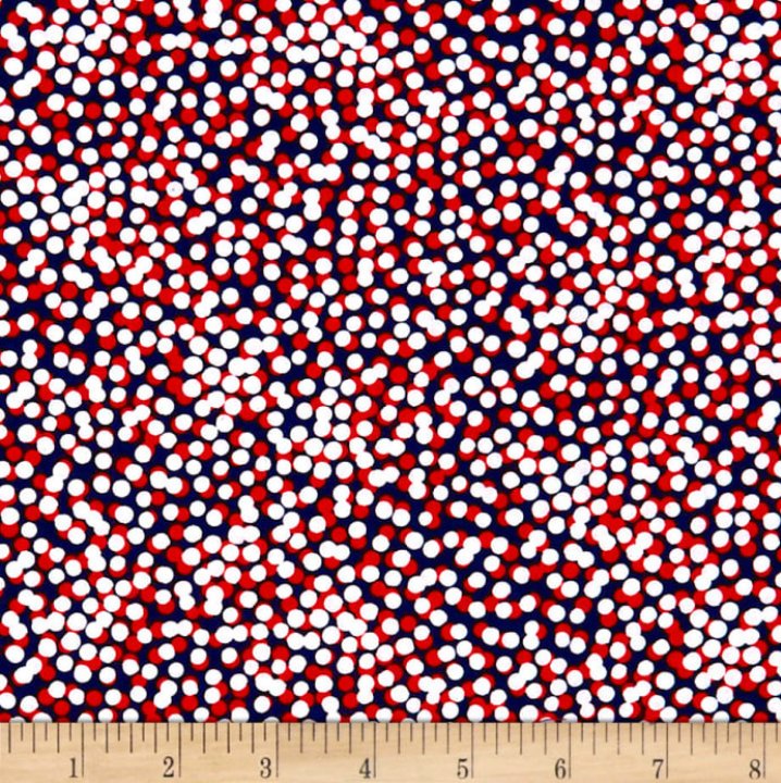 Simply American - Mini Confetti Dots Red/White Yardage