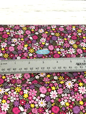 Fat Quarter - Bloom - Summer - Packed Flowers Pink