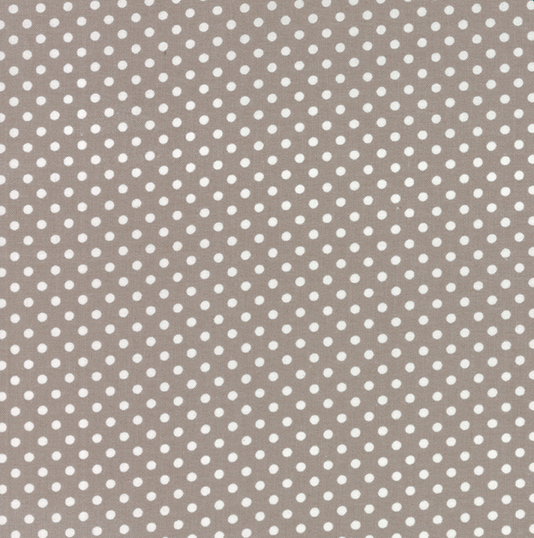 45" Dottie Small Dots Stone Grey 45009 62 by Moda |Royal Motif Fabrics