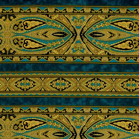 Casablanca Border Teal by RJR Fabrics