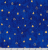 Gustav Klimt Gold Metallic Triangles on Blue