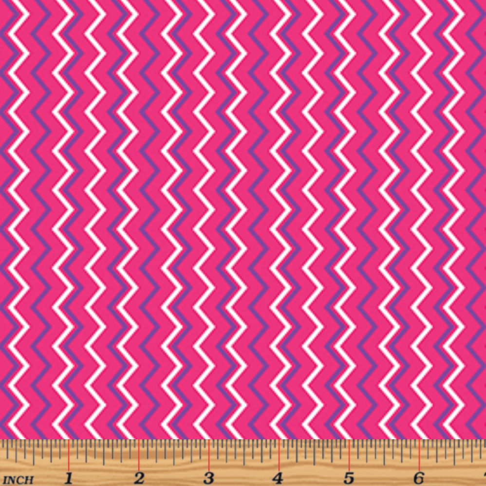 Zipping Along - Pink Yardage