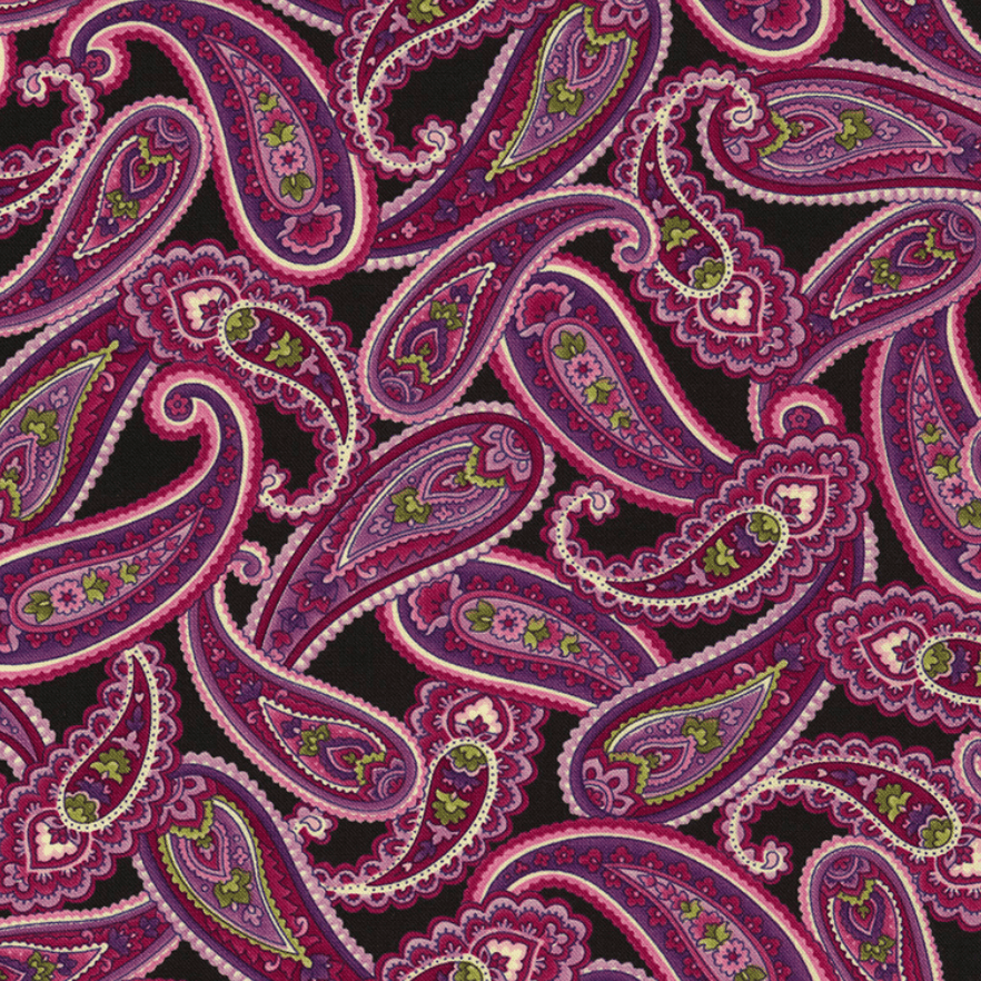 Timeless Treasures - Wild Orchid - Paisley