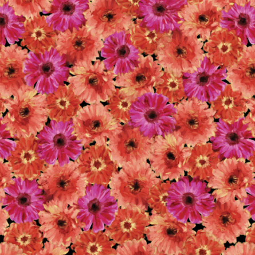 Blooming Beauty Floral Splender Coral/Pink 7815-28 by Benartex