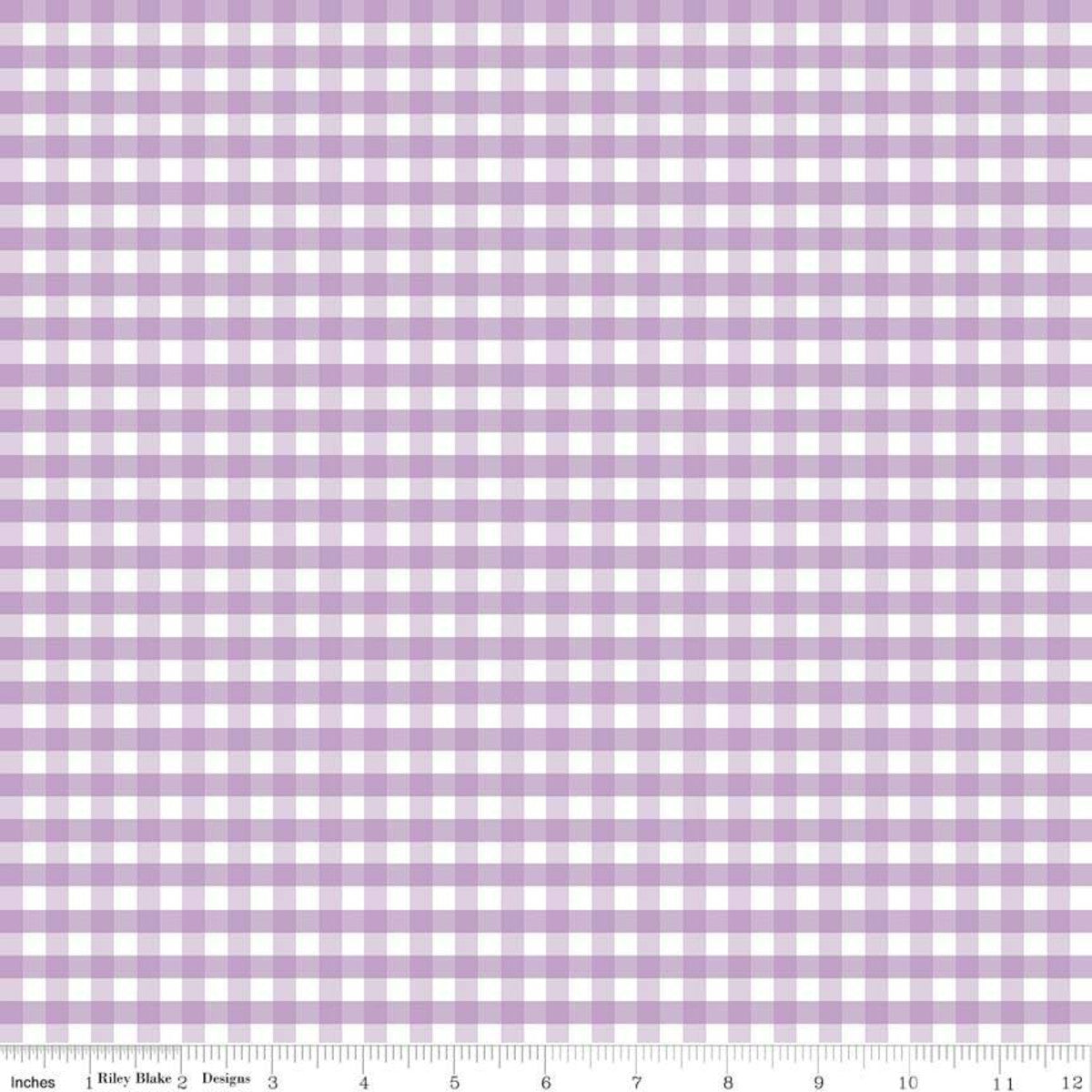 Riley Blake - 1/4 Inch Medium Gingham Check Lavender