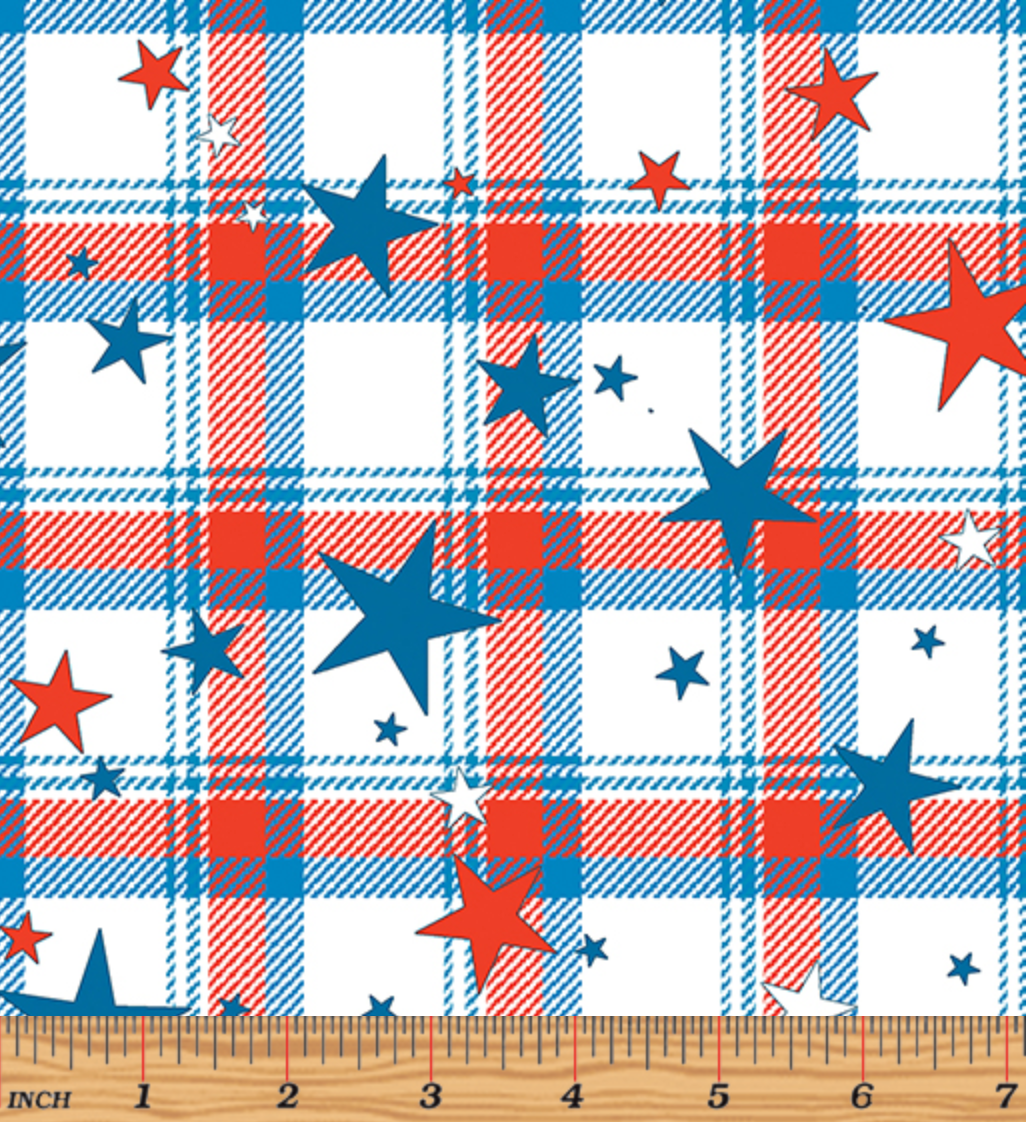 All American - Plaid White Yardage