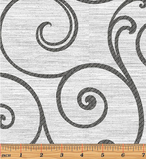 Fat Quarter - Palermo - Ceramic Swirl Light/Dark Grey