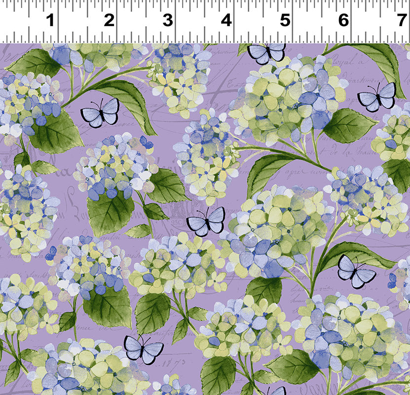 Heavenly Hydrangeas - Light Purple Yardage